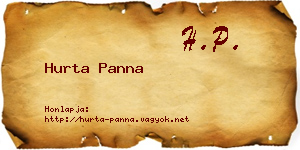 Hurta Panna névjegykártya